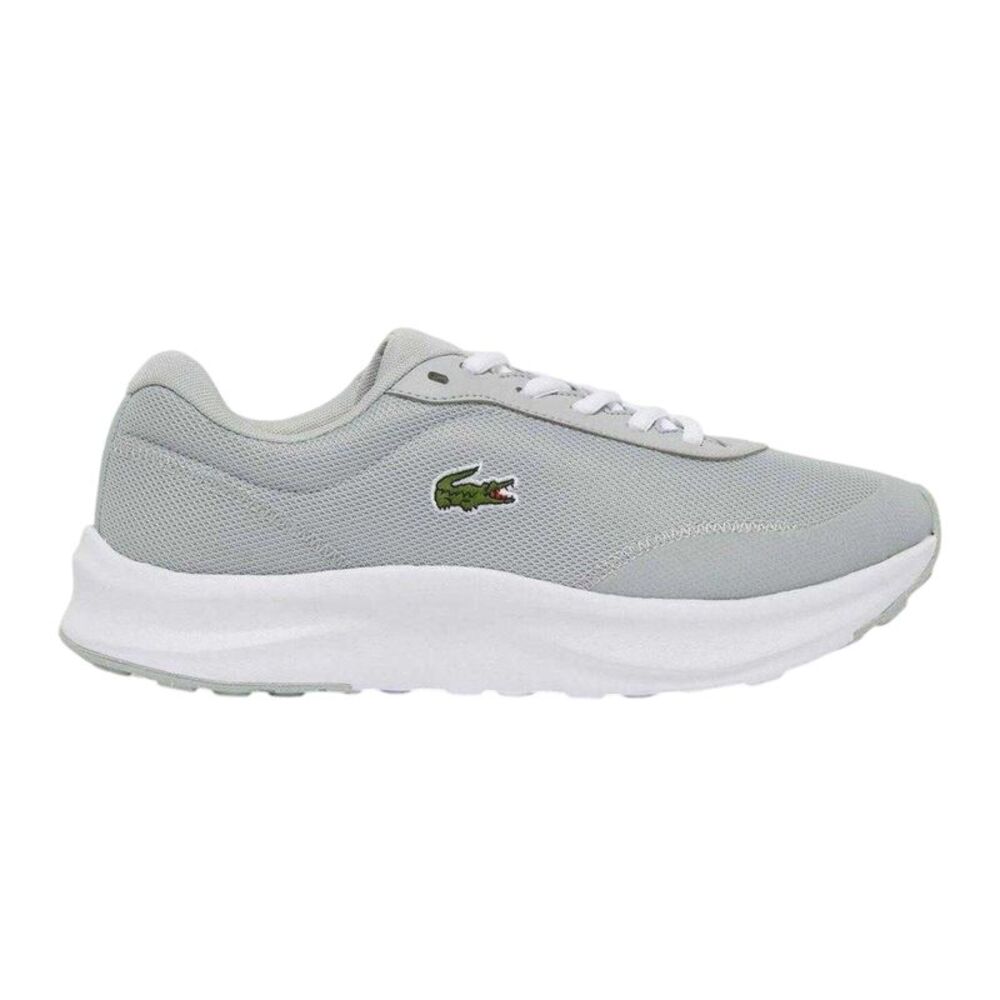 Lacoste Mens Neo Runbase Mesh Cushioned Sneakers / Gray/White